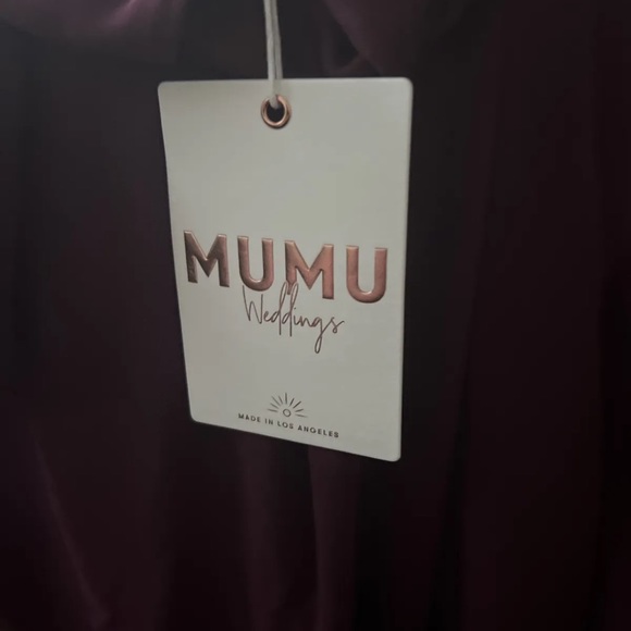 Show Me Your Mumu Merlot Emily Dress 1x. - Picture 2 of 4